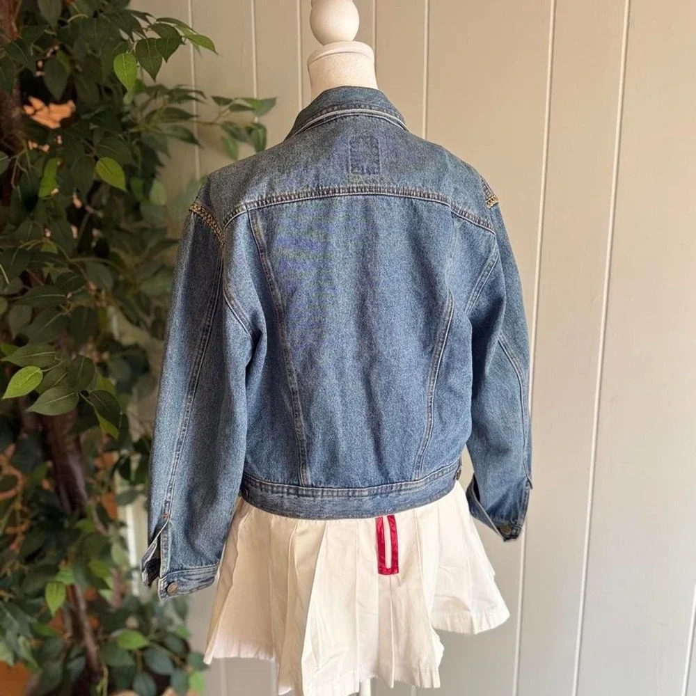 Mavis Denim 100% Cotton Embellished Jacket Women's Size Xs